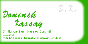 dominik kassay business card